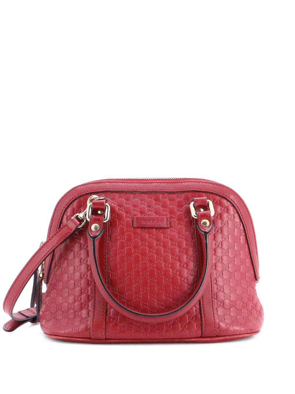 Gucci Pre-Owned Convertible Dome Microguccissima Leather Mini satchel - Rosso