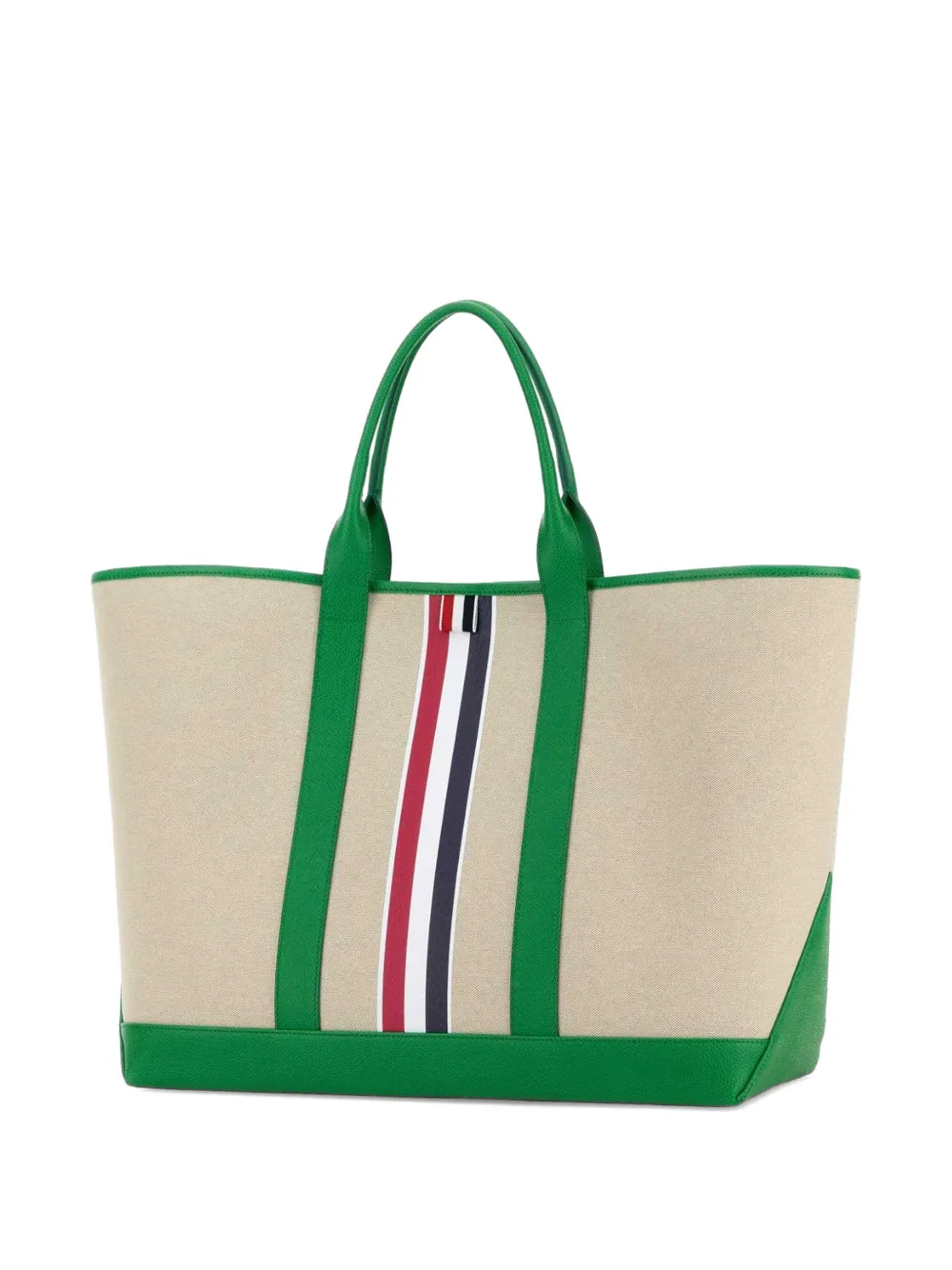 Thom Browne Shopper met streepdetail Beige