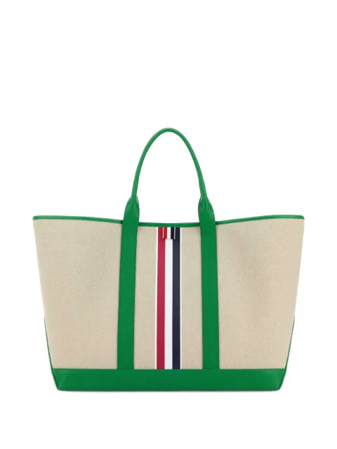 Thom Browne stripe-detail tote bag
