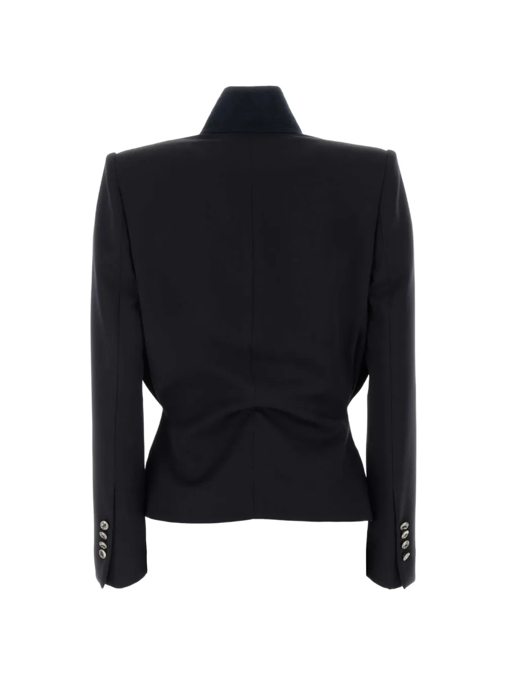  Alexander Mcqueen Notched Wool Blazer - Black 