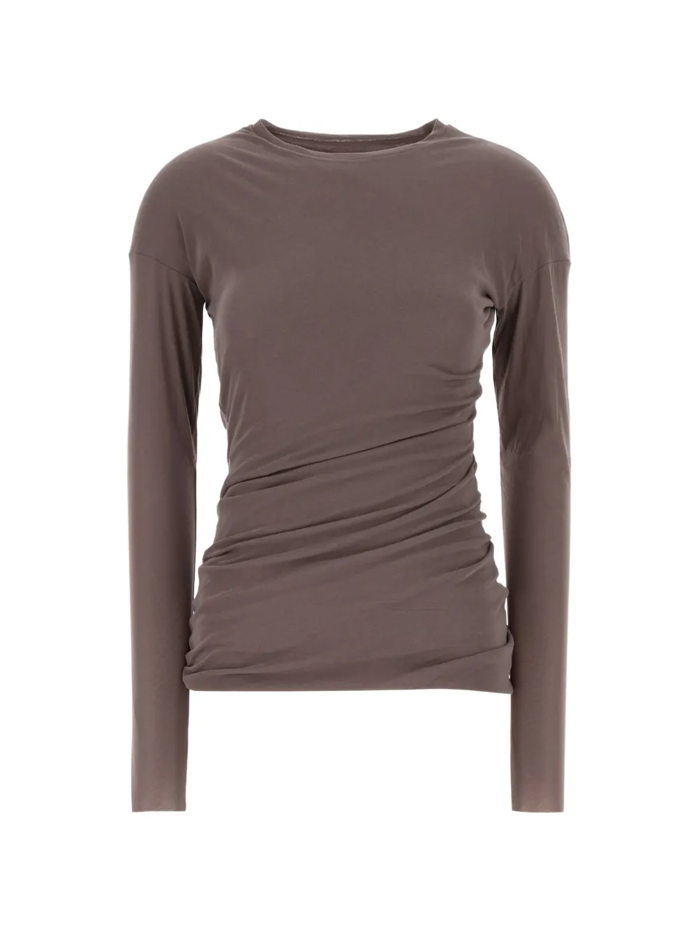 Jil Sander draped cotton top - Marrone