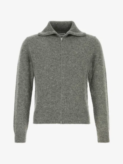 Jil Sander Melierter Cardigan mit Reißverschluss
