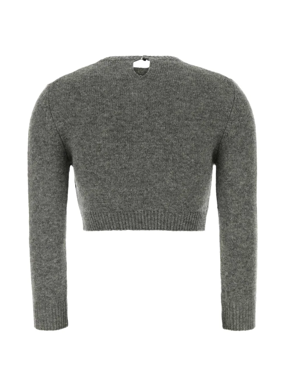 Jil Sander Ribgebreide cropped trui Grijs
