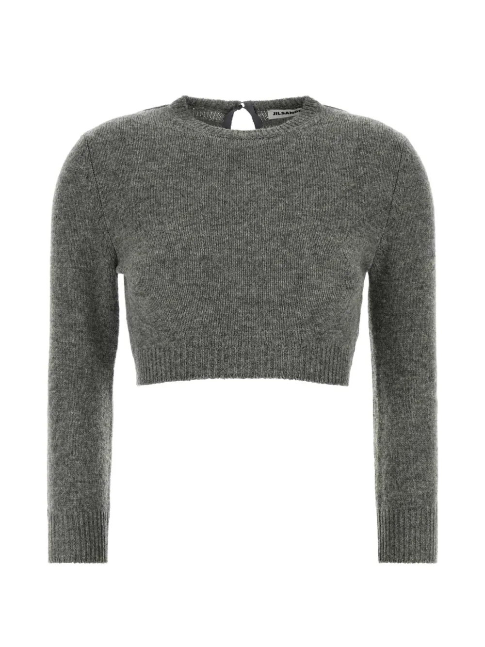 Jil Sander cropped ribbed-knit sweater - Grey