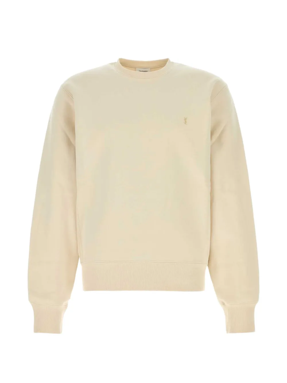 Saint Laurent Cassandre-embroidered sweatshirt | Neutrals