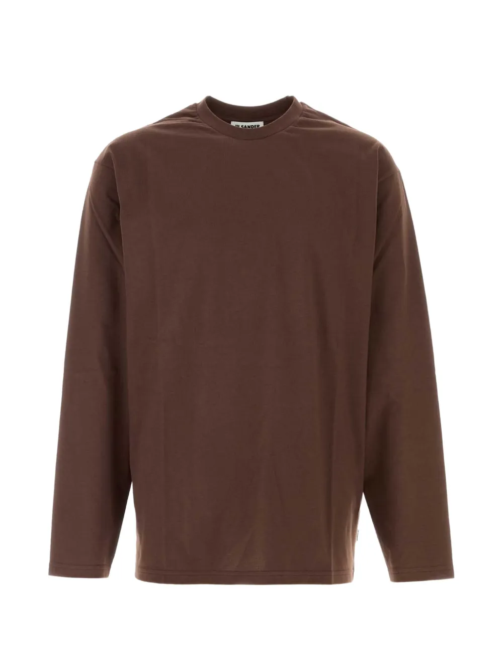 Jil Sander long-sleeve cotton T-shirt - Marrone