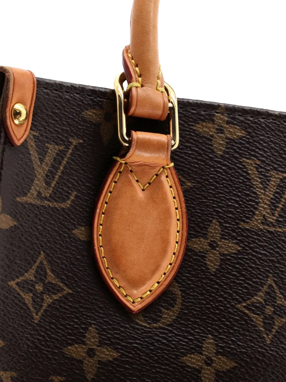 Louis Vuitton Pre-owned Sac Plat NM Bag Monogram Canvas BB Tote Bag in Brown, view 4