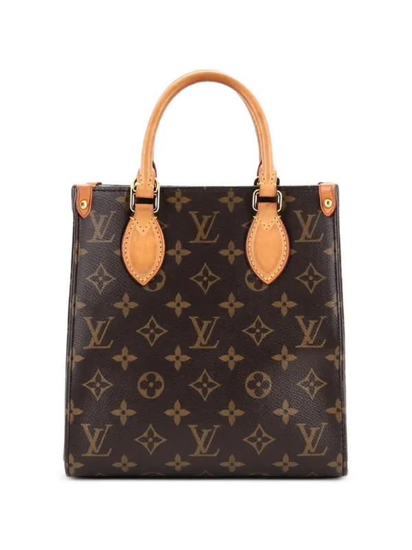 Louis Vuitton Pre-owned Sac Plat NM Bag Monogram Canvas BB Tote Bag in Brown
