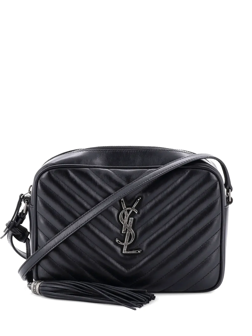 생로랑 Pre-Owned 루 카메라 백 마틀라세 셰브런 레더 스몰 크로스 백 78GYZC331IGJ5K0O