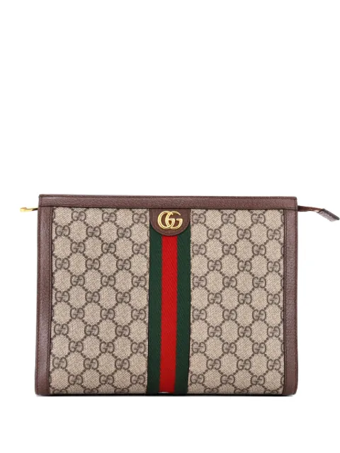 Gucci Pre-Owned Ophidia Pouch GG Coated Canvas Medium clutch bag