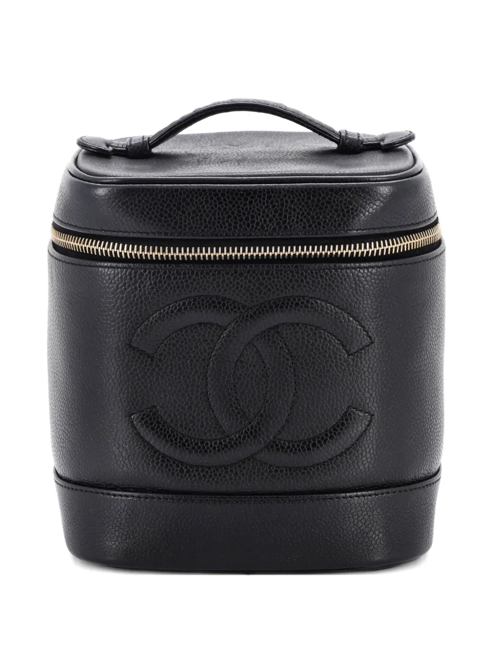 CHANEL Pre-Owned Timeless Cosmetic Case Caviar Tall pouch - Nero