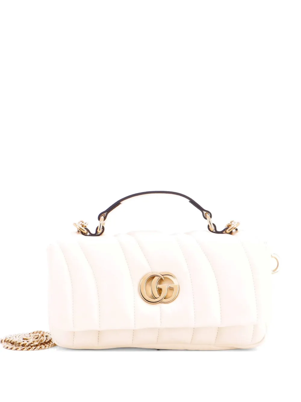 Gucci Pre-Owned GG Milano Top Handle Bag Quilted Leather Mini satchel - Bianco
