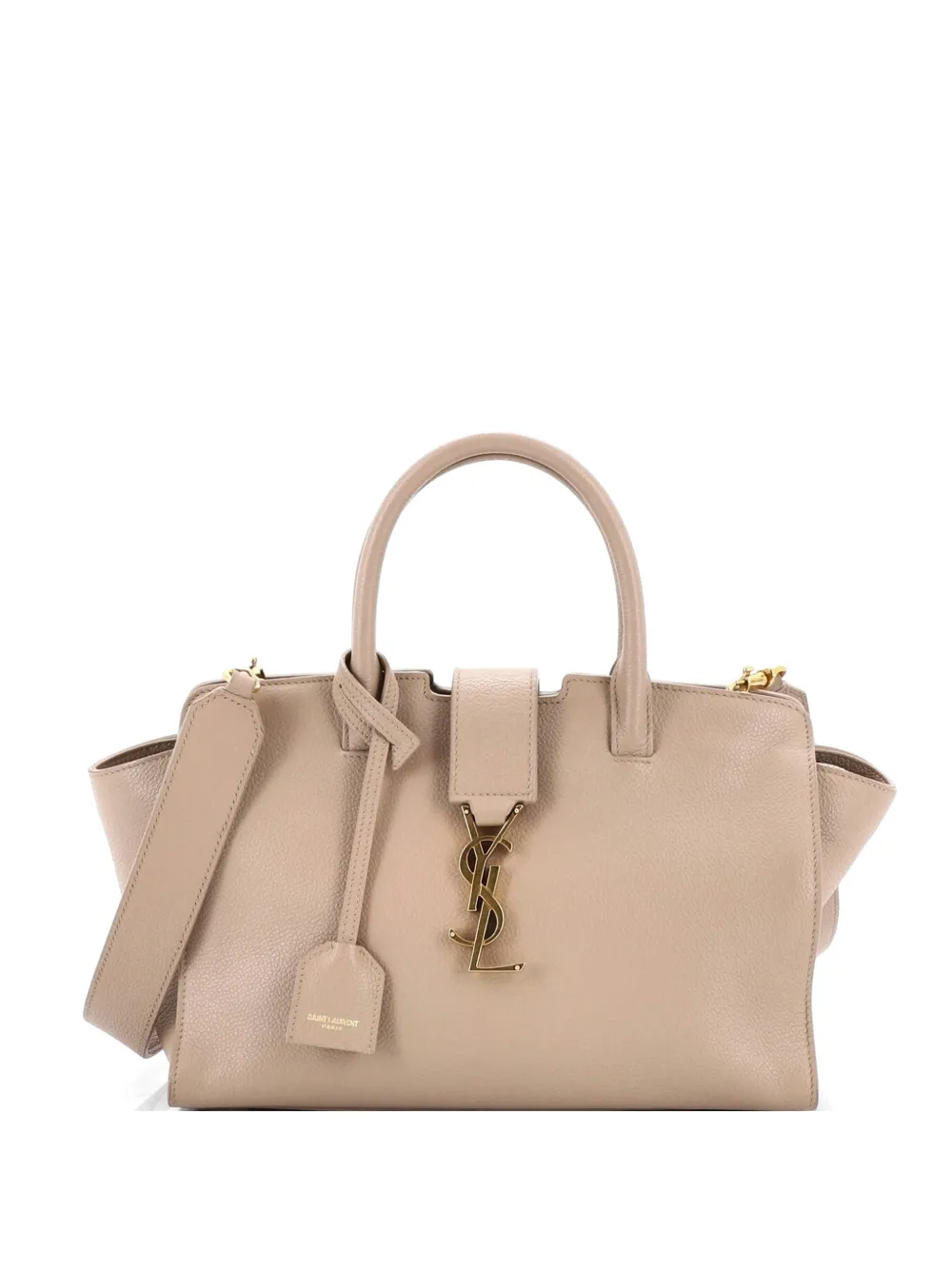 Saint Laurent Pre-Owned Monogram Cabas Downtown Leather Small tote bag - Toni neutri