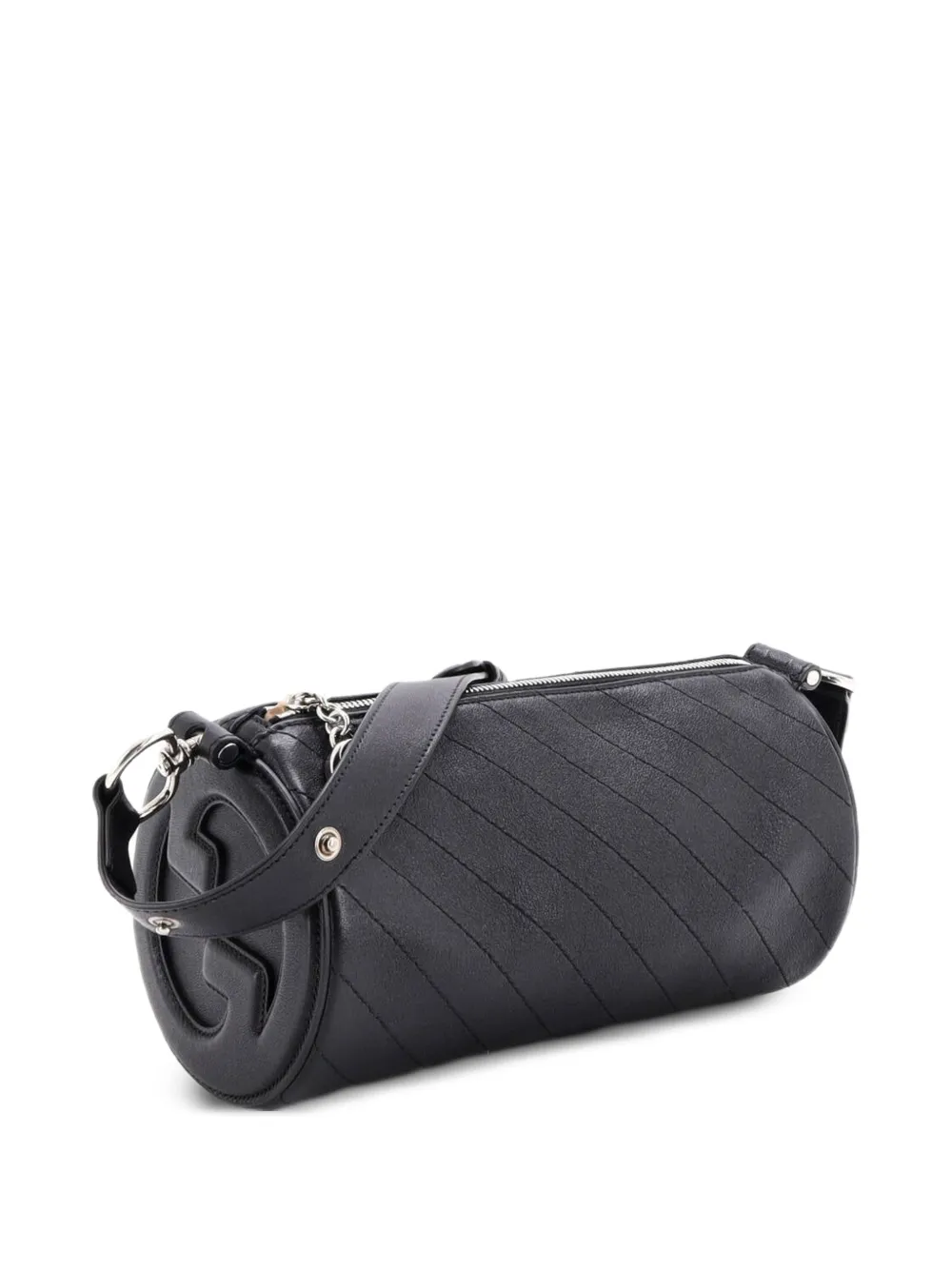Gucci Pre-owned Blondie Diagonal Quilted Leather Small Shoulder Bag in Black, view 3