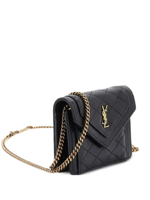 Saint Laurent Pre-Owned bandolera Gaby micro de piel con diseño acolchado estilo sobre