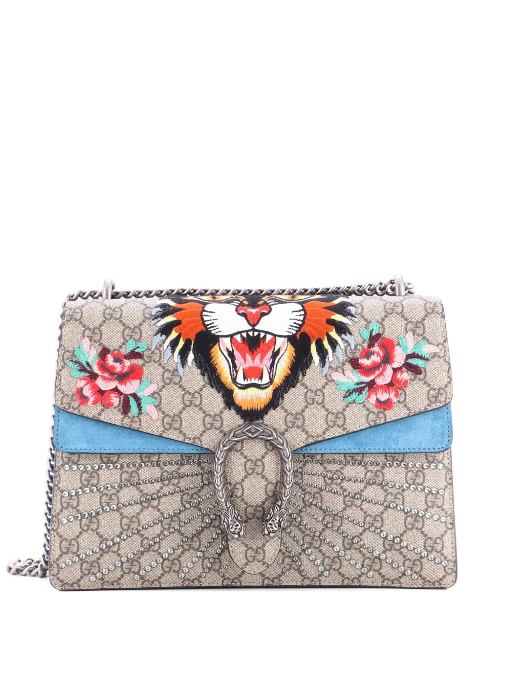 Gucci Pre-Owned Dionysus Bag Embellished GG Coated Canvas Medium shoulder bag - Blu