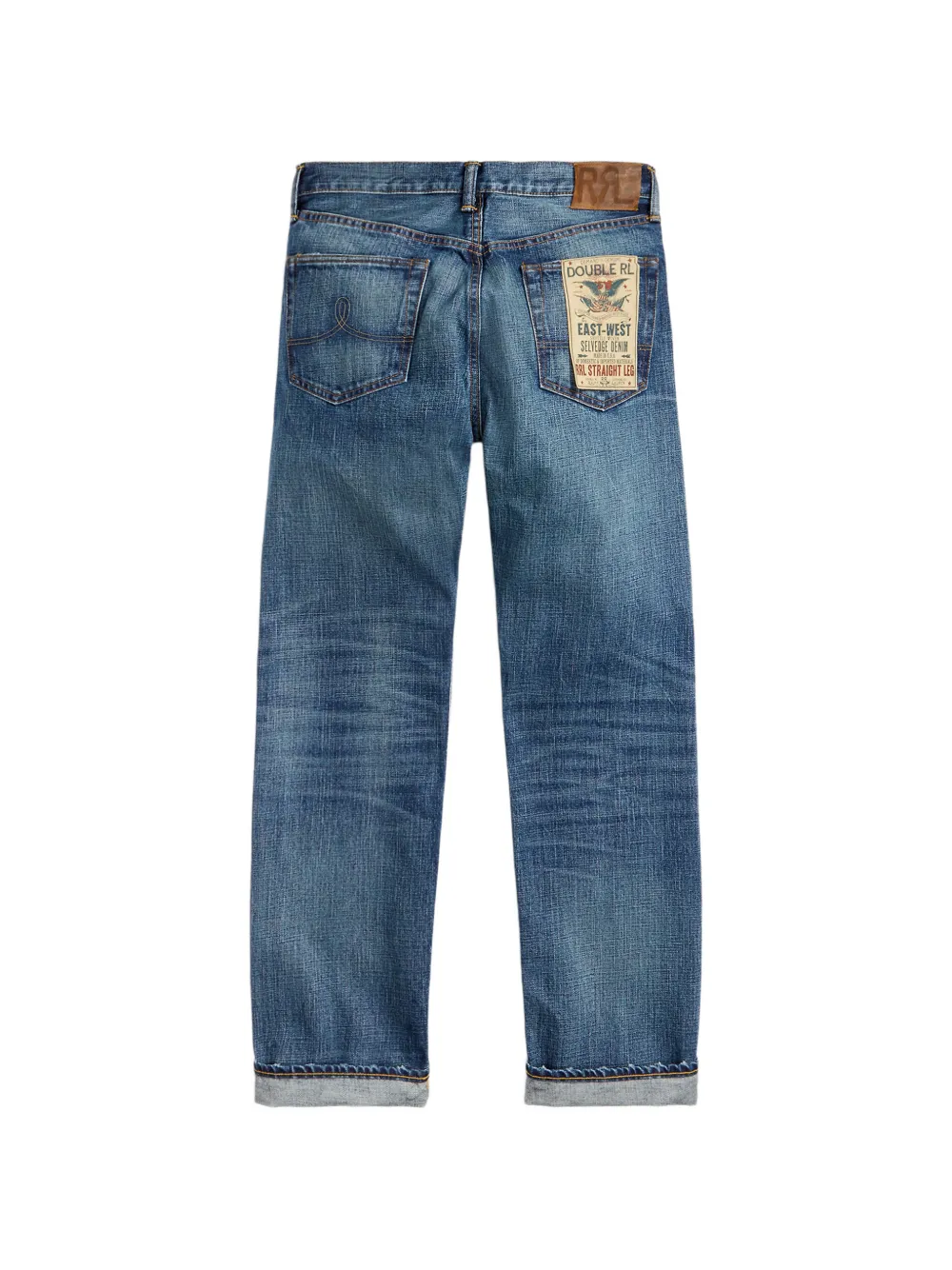 Ralph Lauren RRL Hillsview RRL straight selvedge jeans Blauw