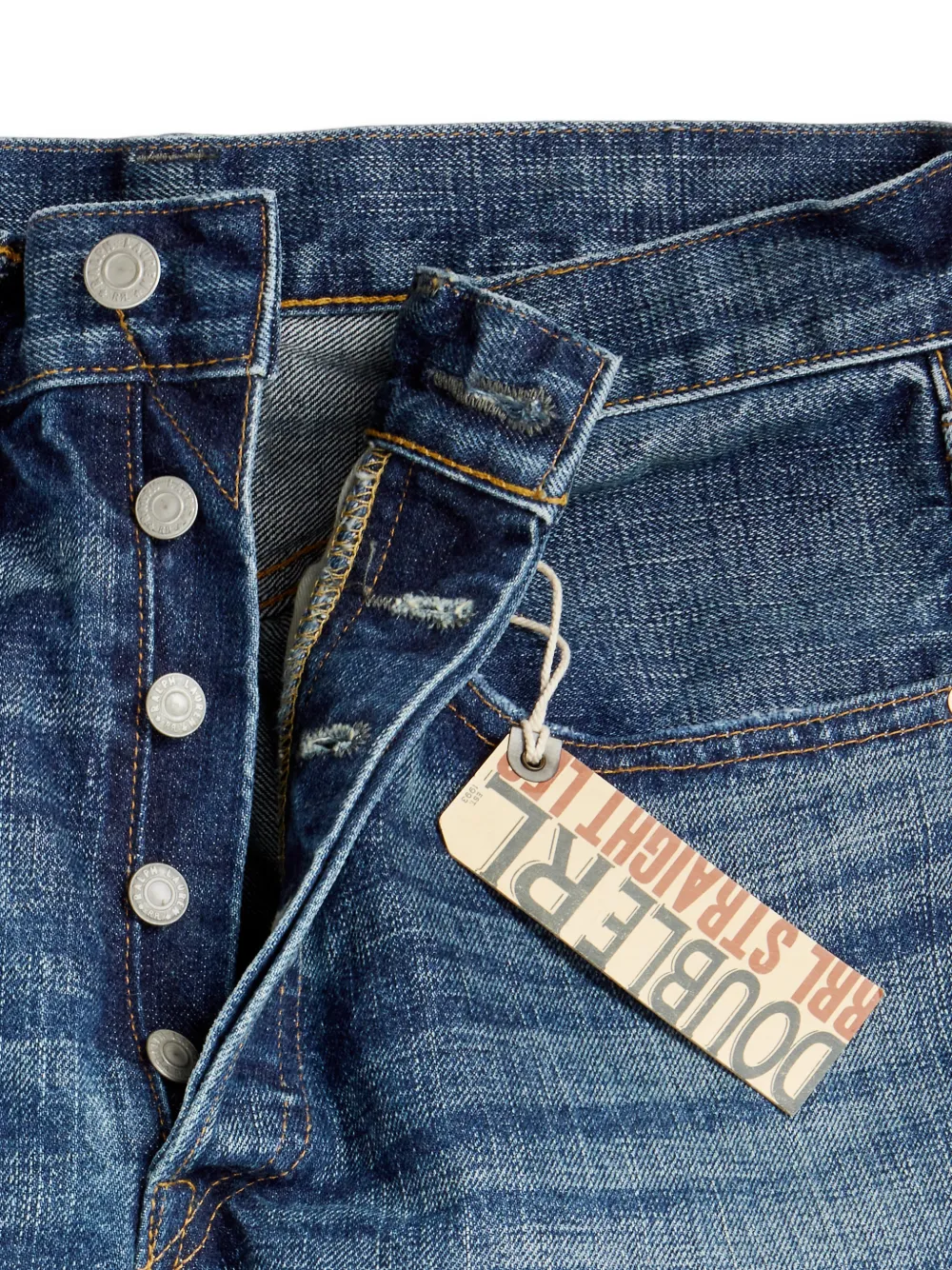 Ralph Lauren RRL Hillsview RRL straight selvedge jeans Blauw