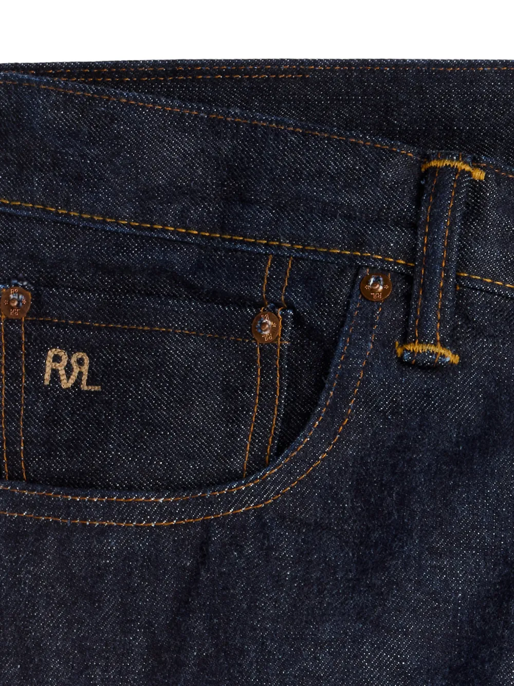 Ralph Lauren RRL skinny jeans met afwerking Blauw