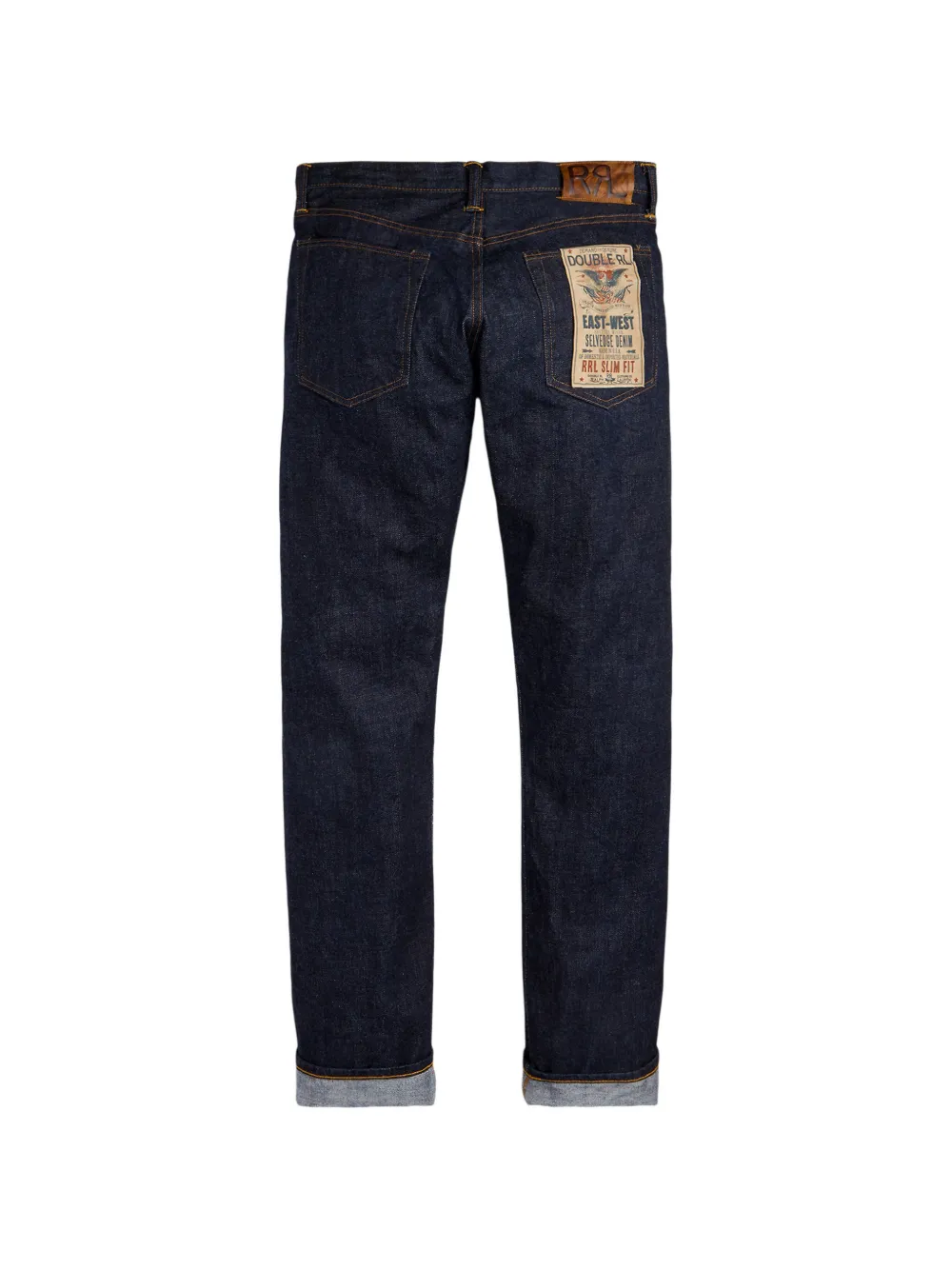 Ralph Lauren RRL skinny jeans met afwerking Blauw