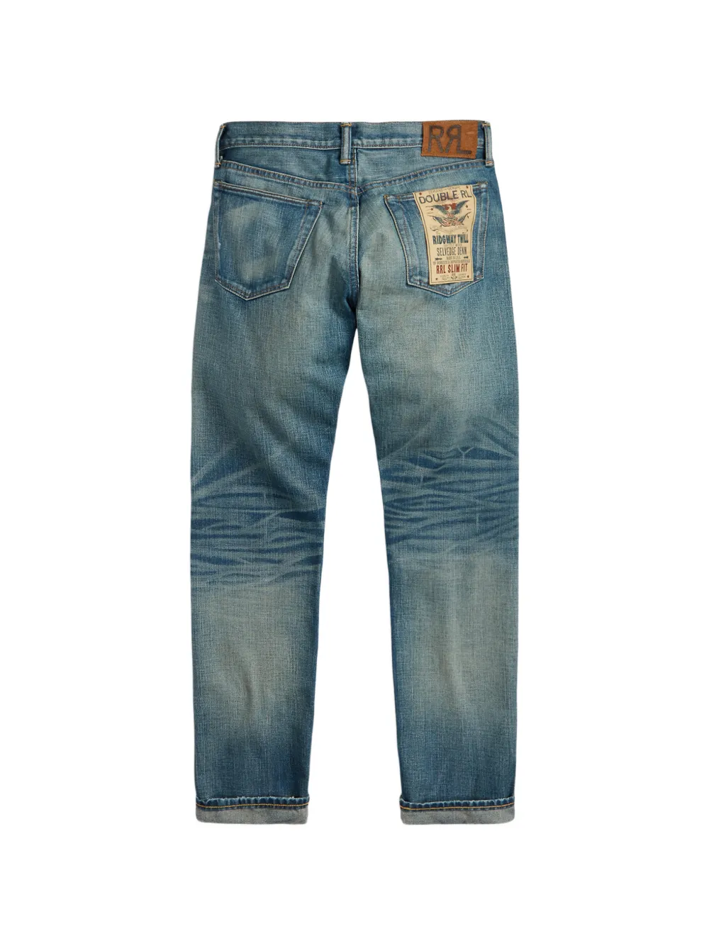 Ralph Lauren RRL Ridgway RRL gerafelde skinny jeans Blauw