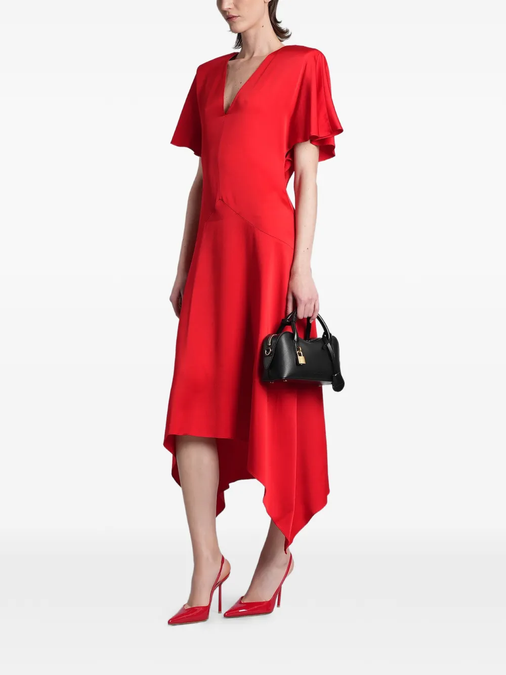 Stella McCartney Asymmetrische jurk Rood