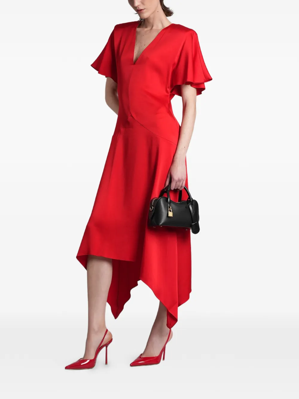 Stella McCartney Asymmetrische jurk Rood