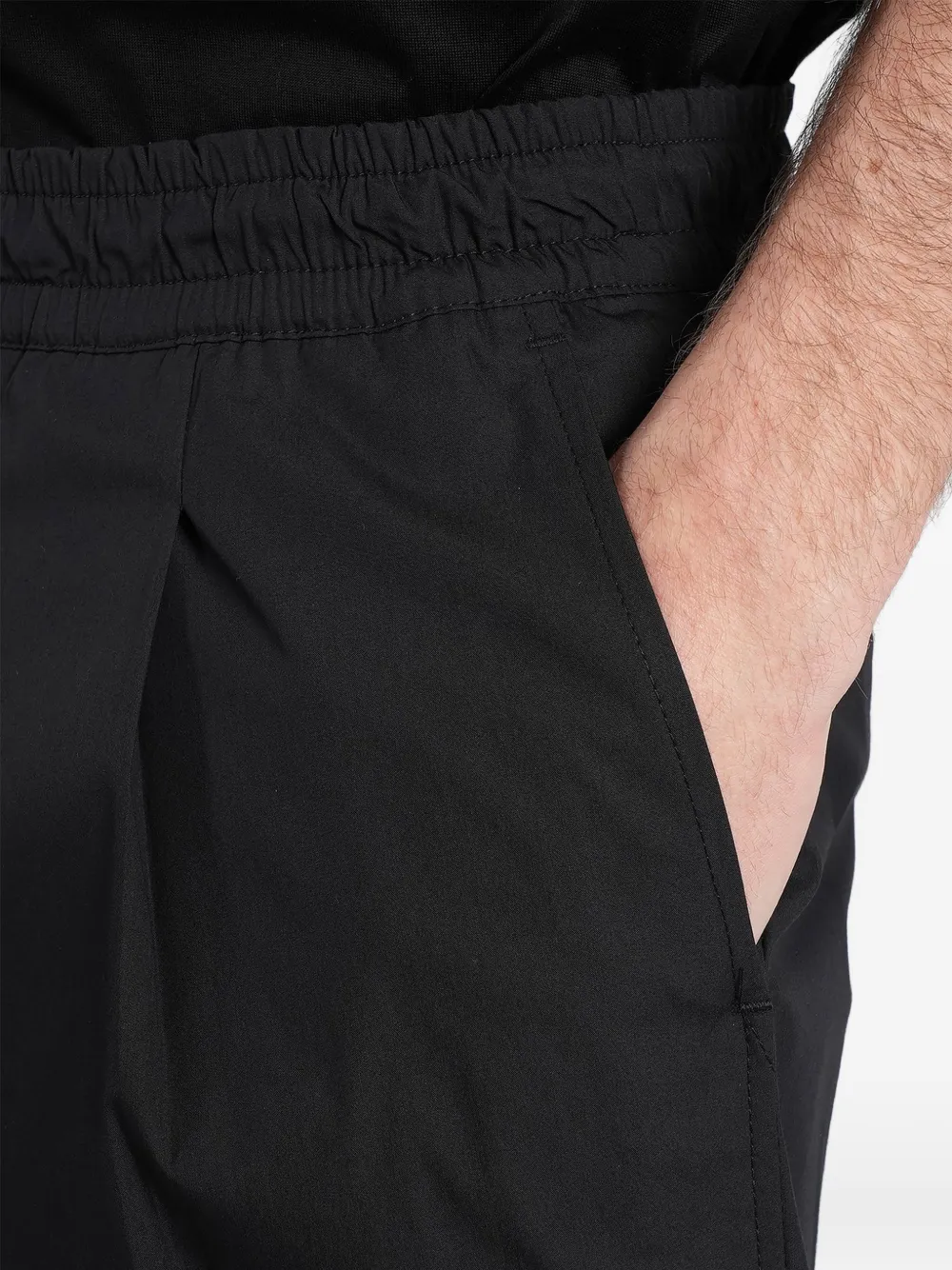 Low Brand Tokyo plooibroek met elastische taille Zwart