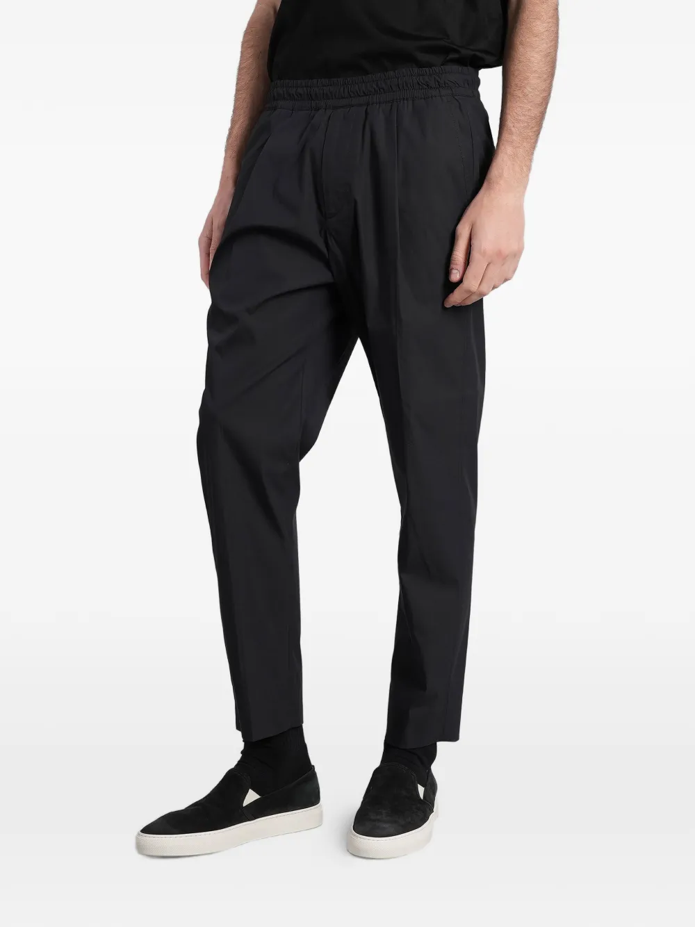Low Brand Tokyo plooibroek met elastische taille Zwart