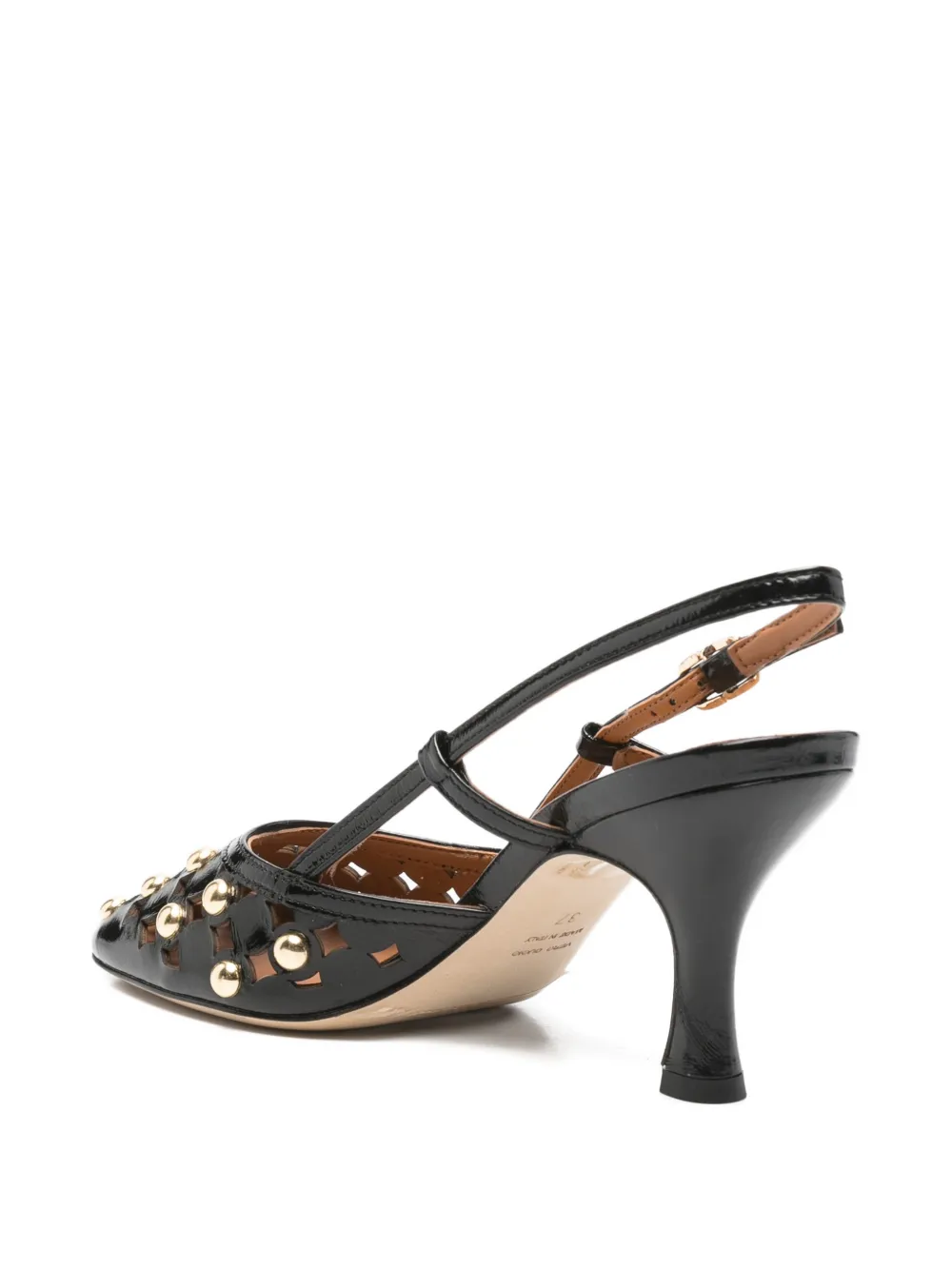 Evaluna Pumps met ronde neus en studs Zwart