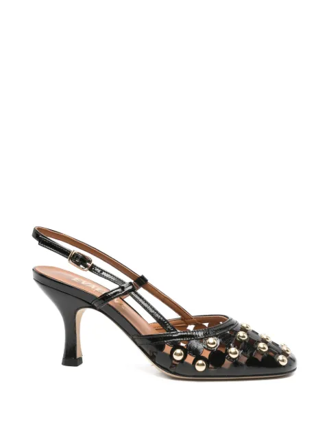 Evaluna round-toe studded pumps