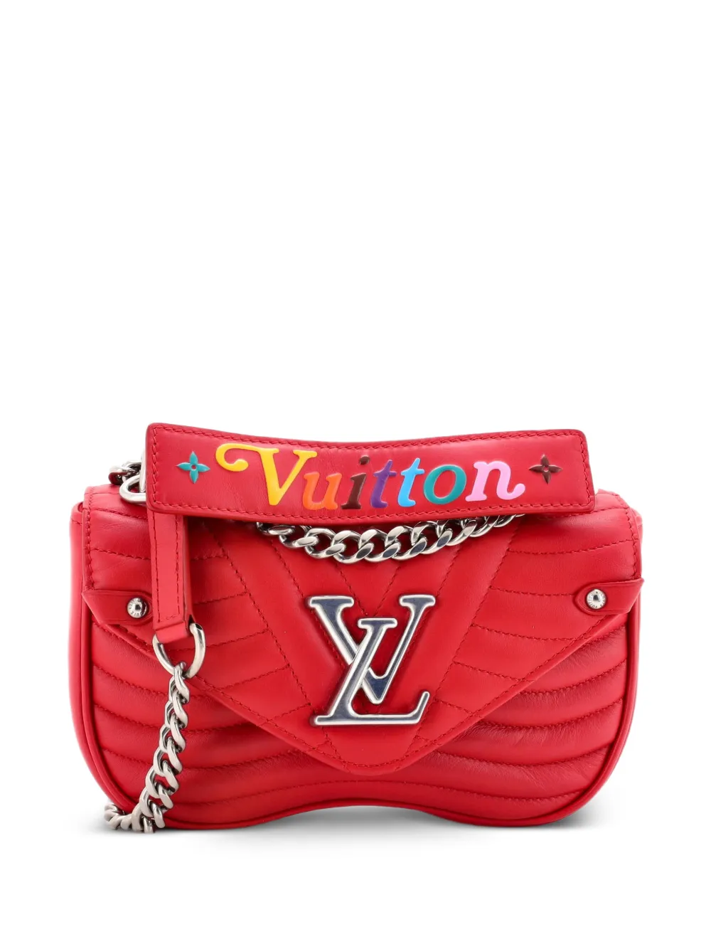 Louis Vuitton Pre-Owned New Wave Chain Bag Quilted Leather PM shoulder bag - Rosso