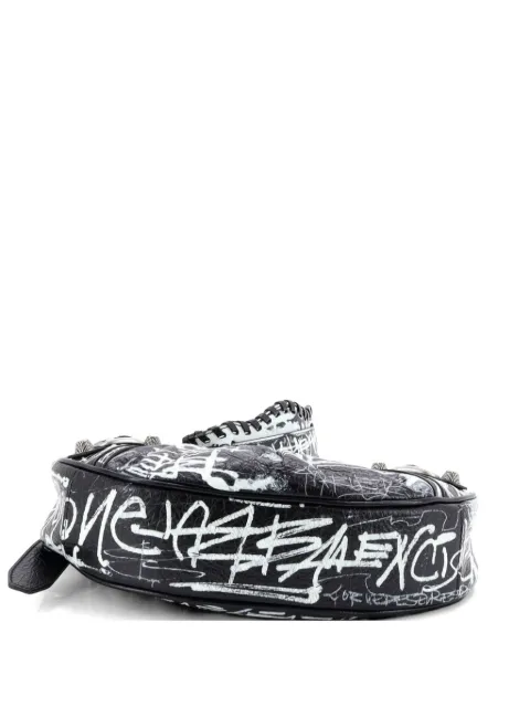 Balenciaga Pre-Owned bolsa de hombro Le Cagole Graffiti Giant XS de piel con apliques
