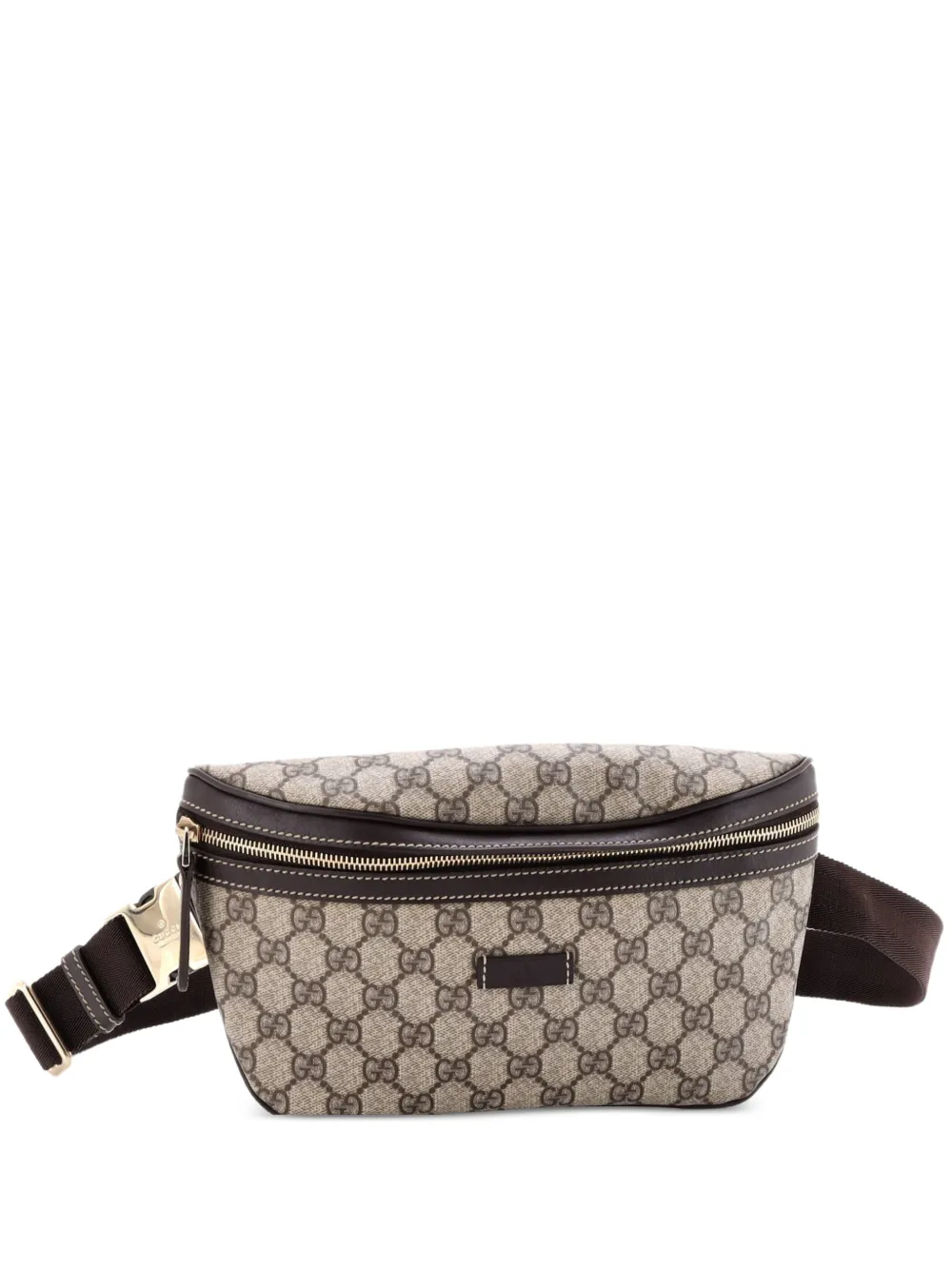 Gucci Pre-Owned GG Coated Canvas with Leather Small belt bag - Marrone