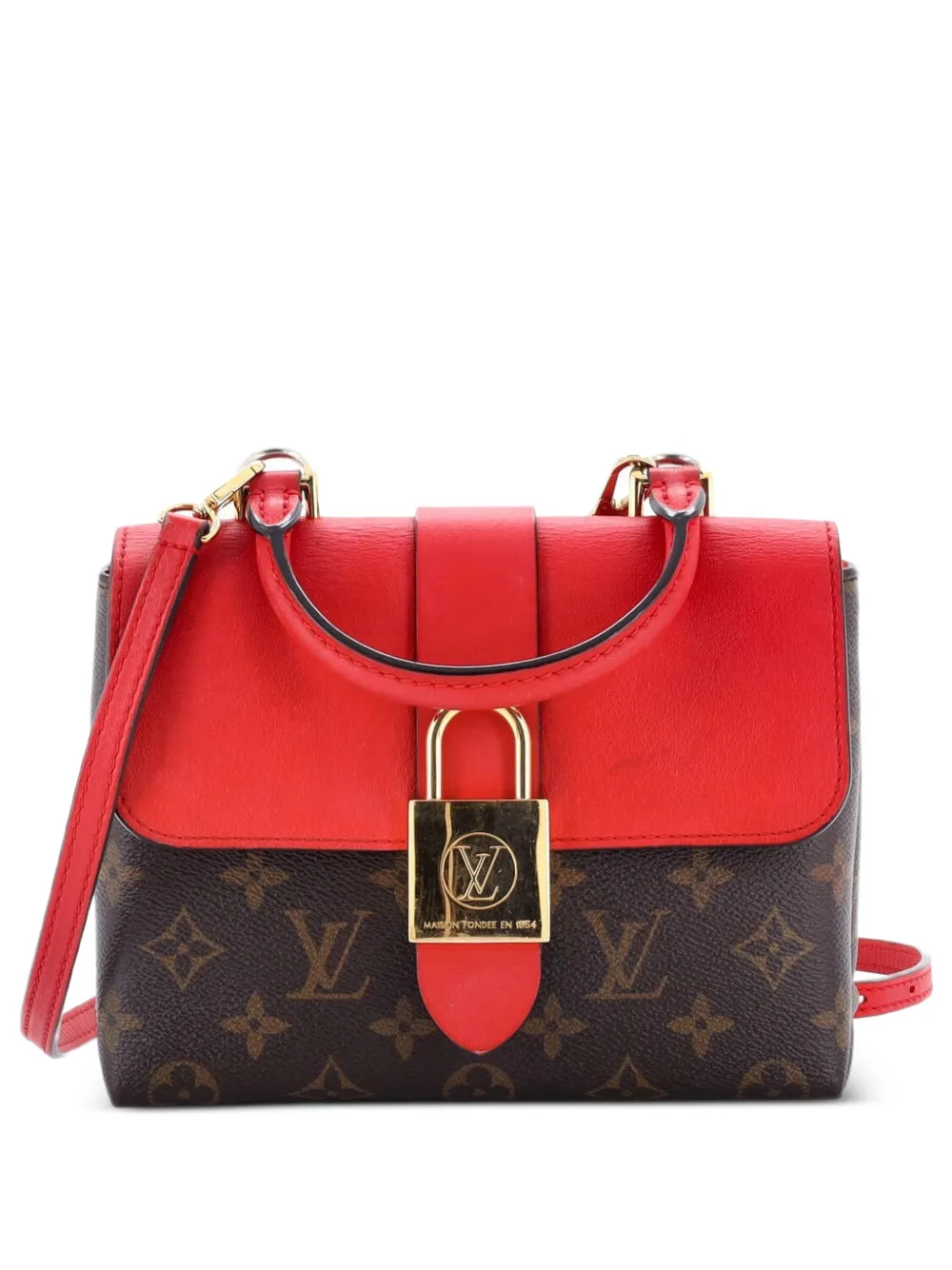 Louis Vuitton Pre-Owned Locky Handbag Monogram Canvas with Leather BB satchel - Marrone