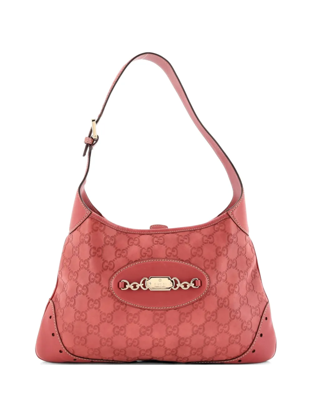 Gucci Pre-Owned Punch Guccissima Leather Medium hobo bag - Rosa