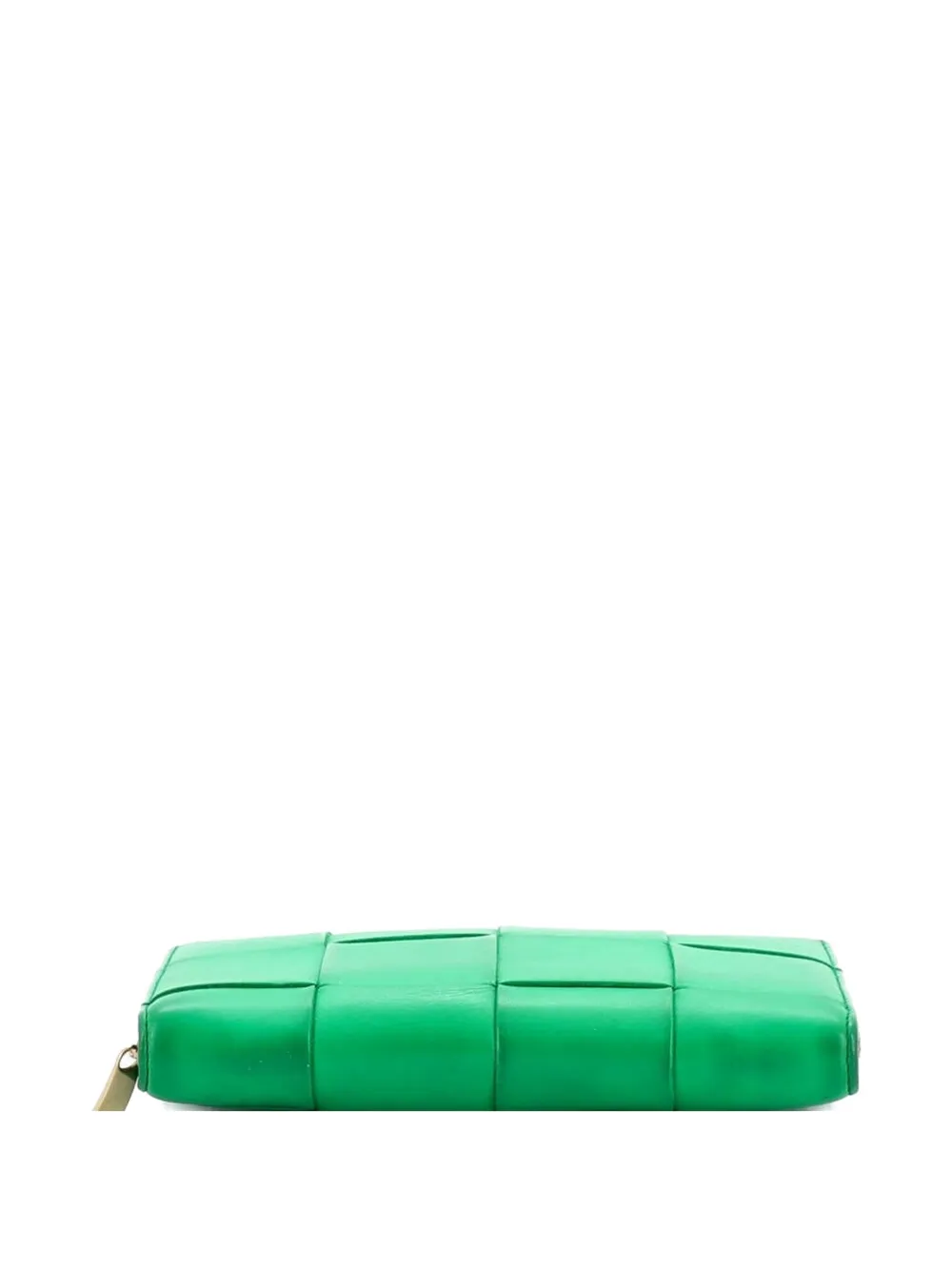  Bottega Veneta Pre-owned Cassette Zip Around Wallet Maxi Intrecciato Leather Long Small Wallets - Green 