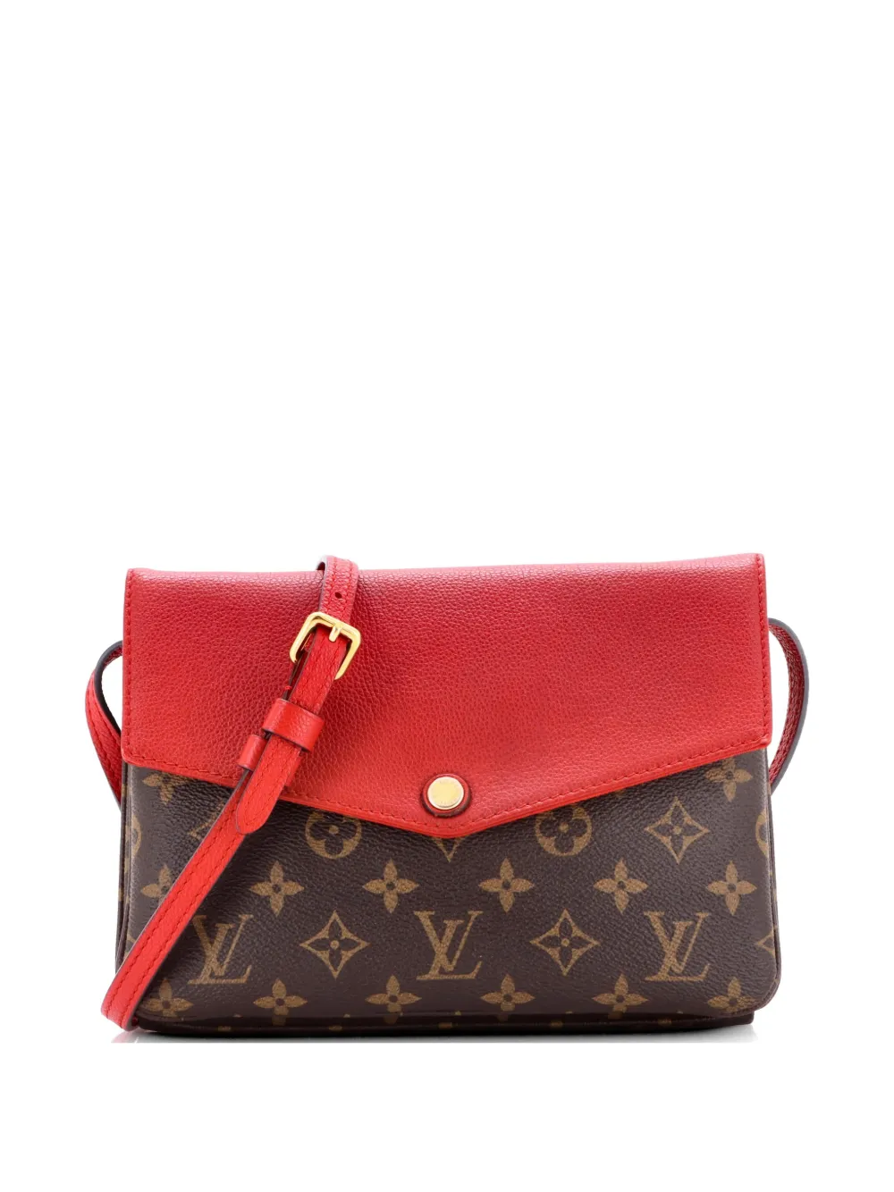 Louis Vuitton Pre-Owned Twice Handbag Monogram Canvas and Leather crossbody bag - Brown