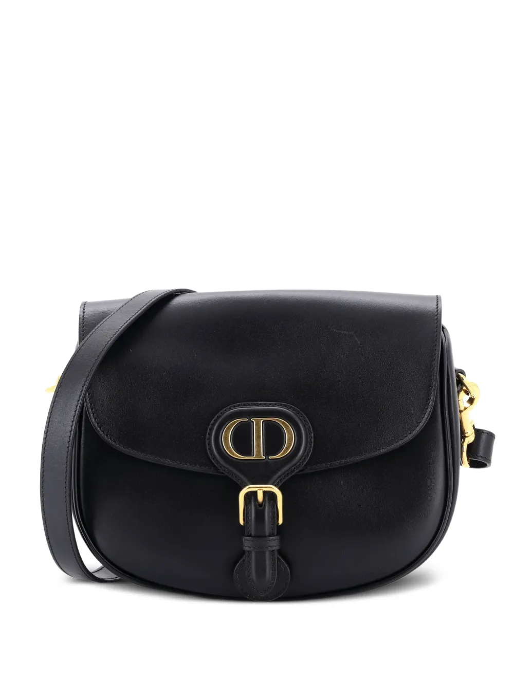 Christian Dior Pre-Owned Bobby Flap Bag Leather Medium crossbody bag - Nero