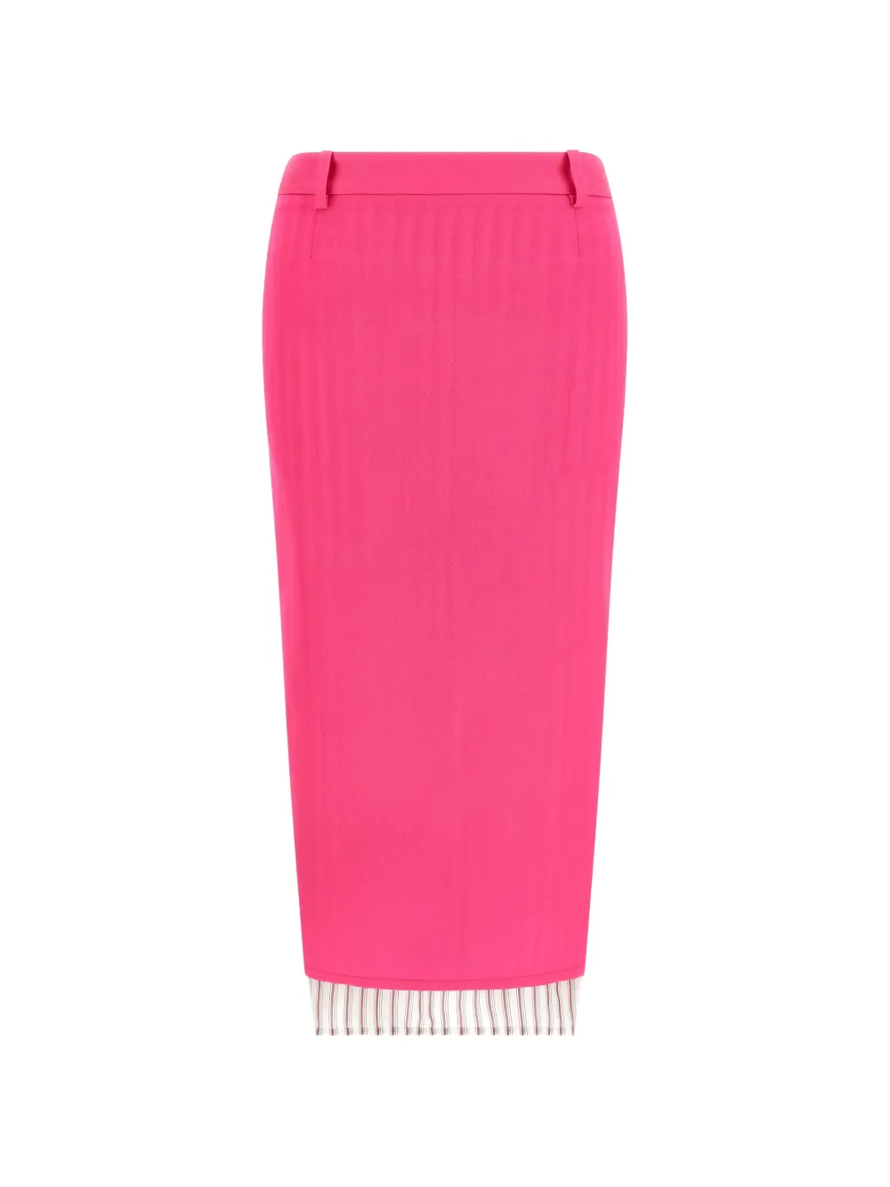 The Attico asymmetric stripe midi skirt - Rosa