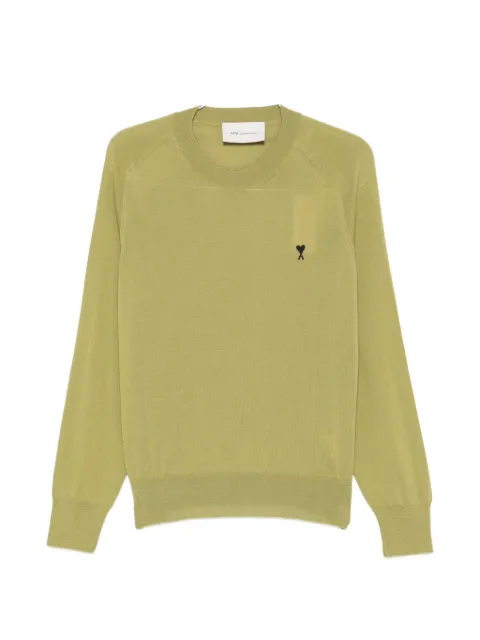 AMI Paris 자수 크루 넥 스웨터