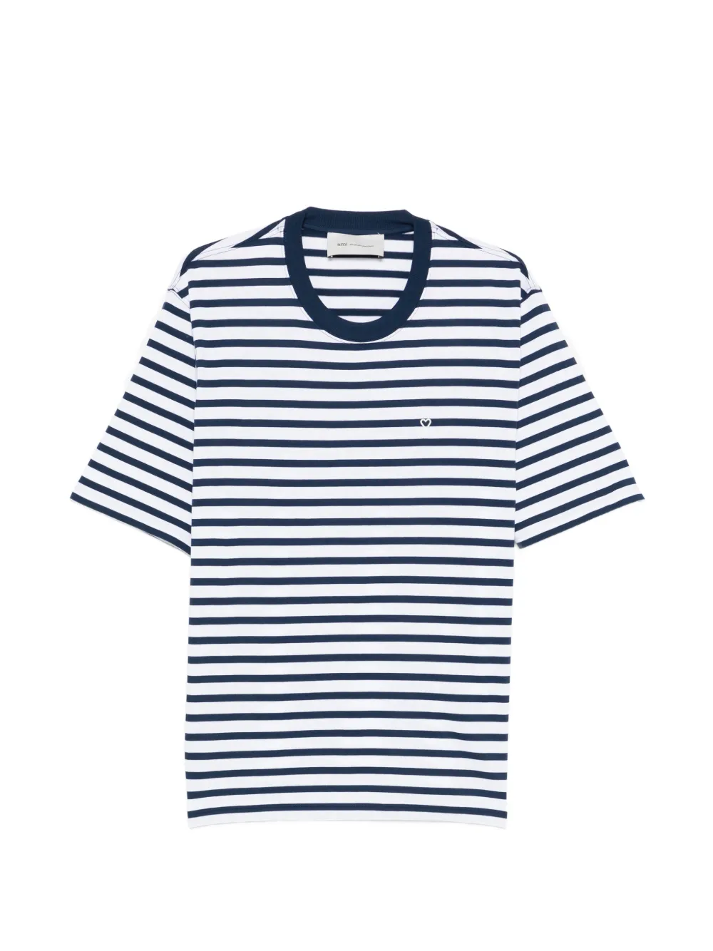 AMI Paris 마리니에 아미 드 쾨흐 스트라이프 티셔츠 | 블루