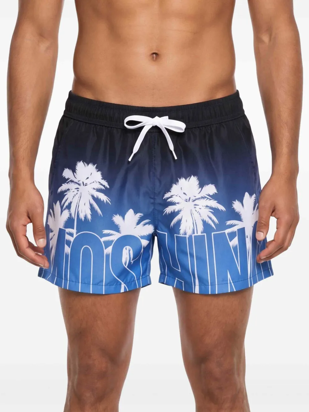 Moschino Zwembroek met print Blauw