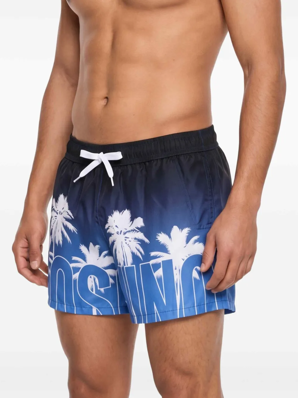 Moschino Zwembroek met print Blauw