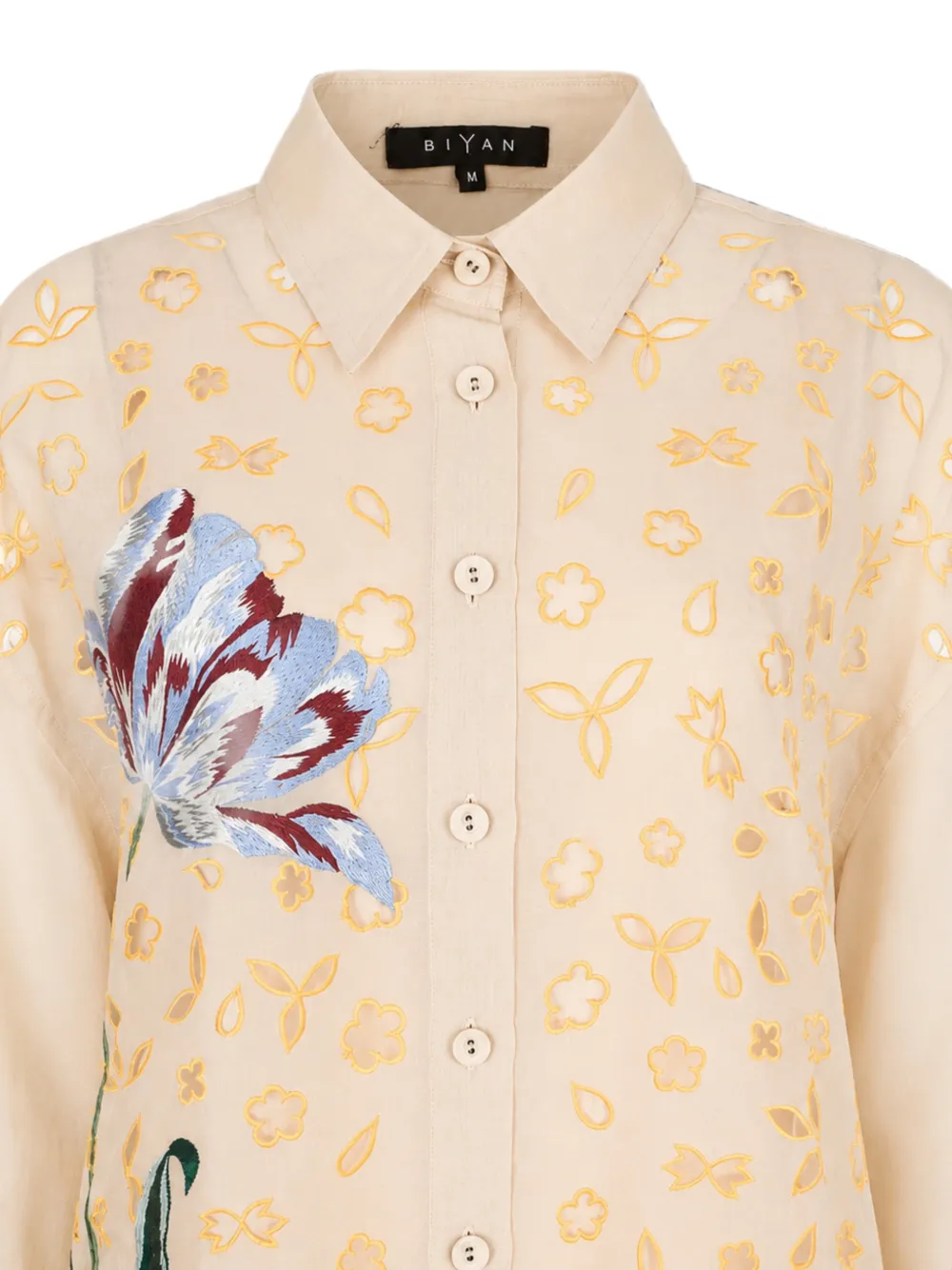 Biyan Blouse met borduurwerk Beige