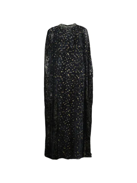 Biyan beaded-neckline fil-coupé dress