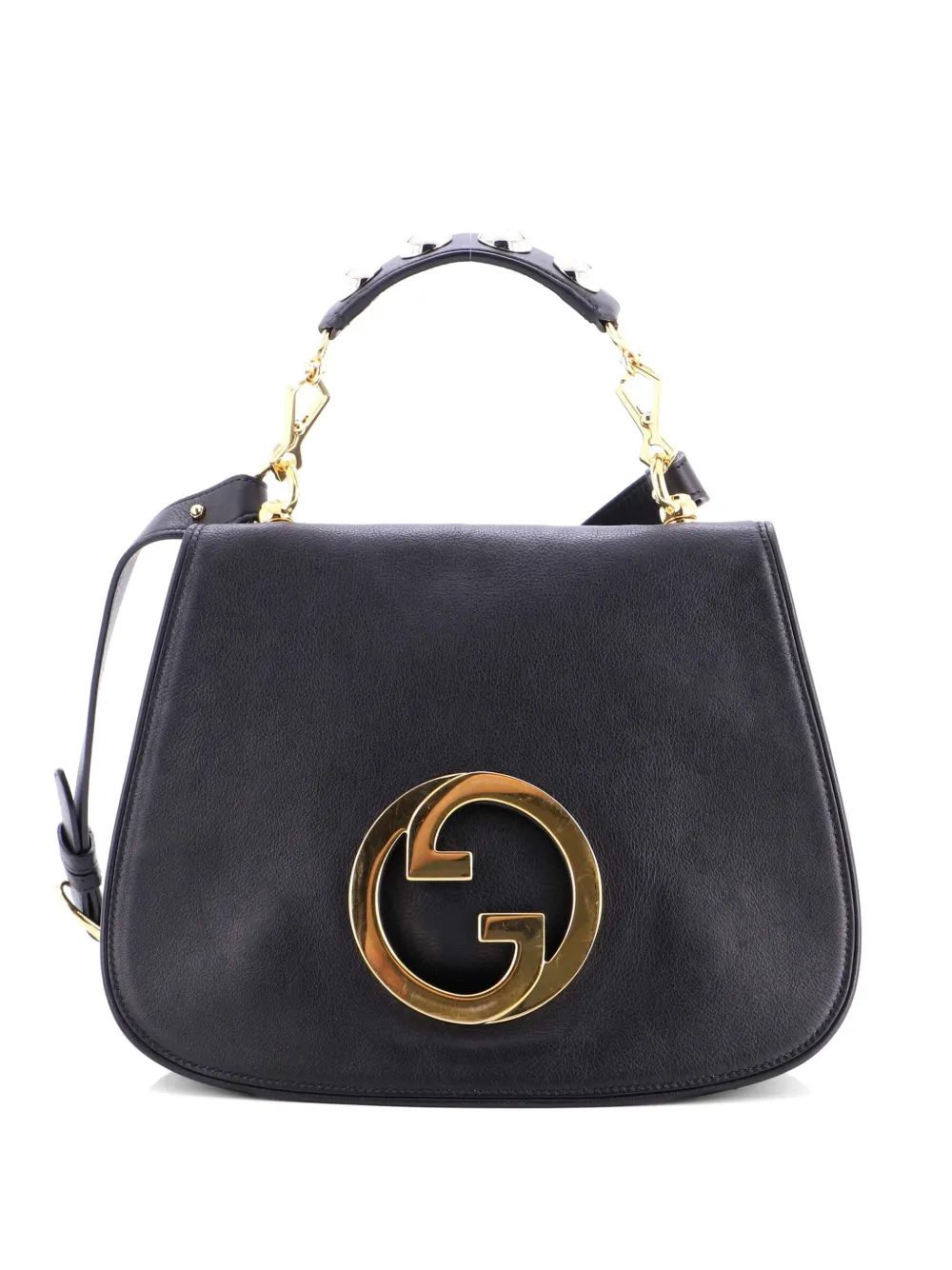 Gucci Pre-Owned Blondie NM Handle Bag Leather Medium crossbody bag - Black