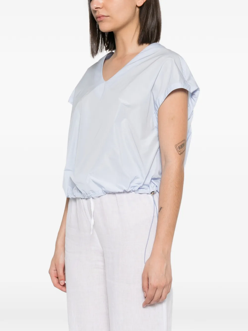 Herno Top met V-hals Blauw