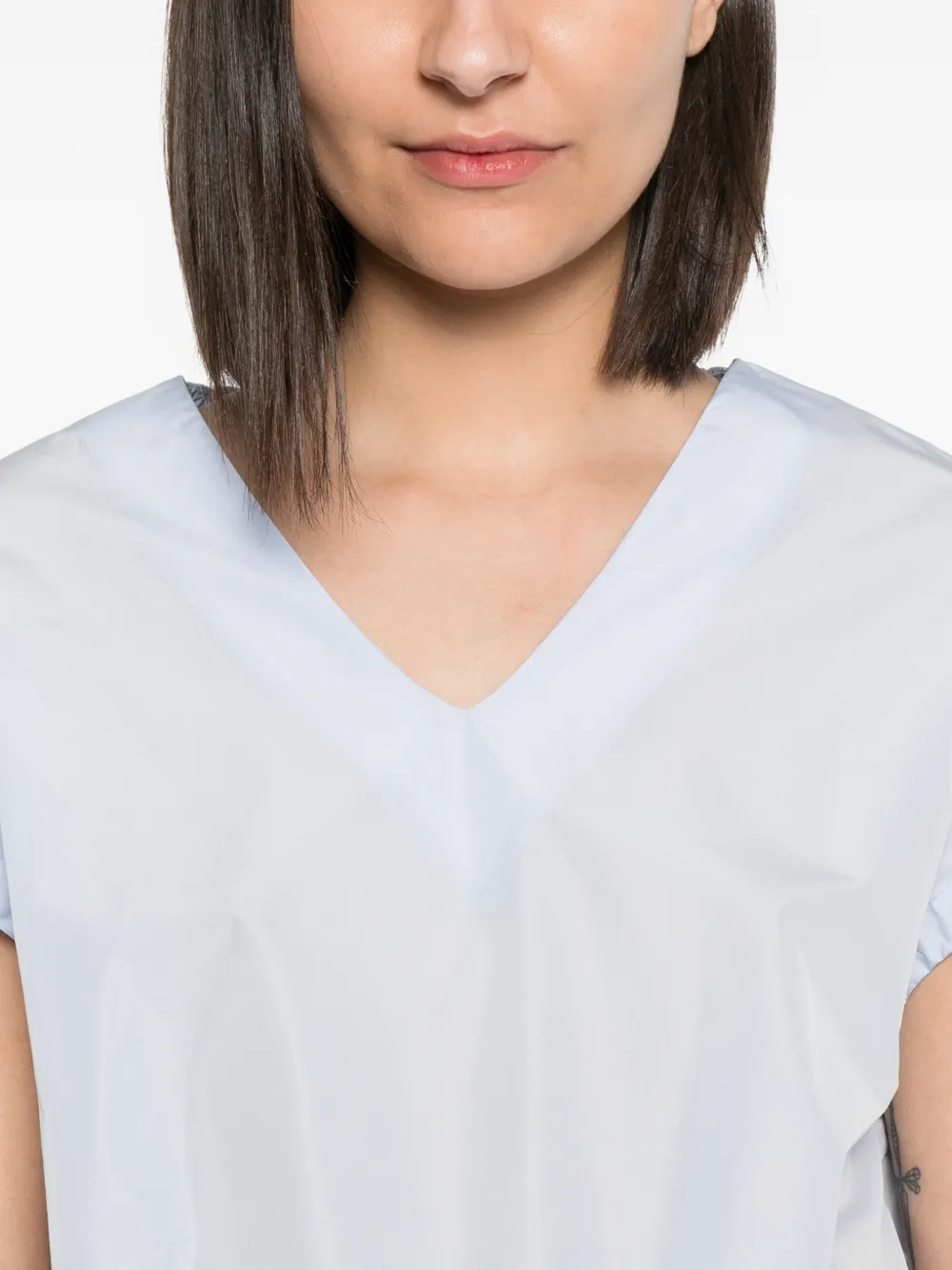Herno Top met V-hals Blauw