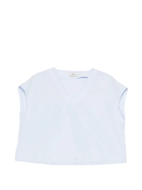 Herno drawstring-hem V-neck top